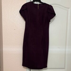Calvin Klein Deep Purple Velvet Midi Dress